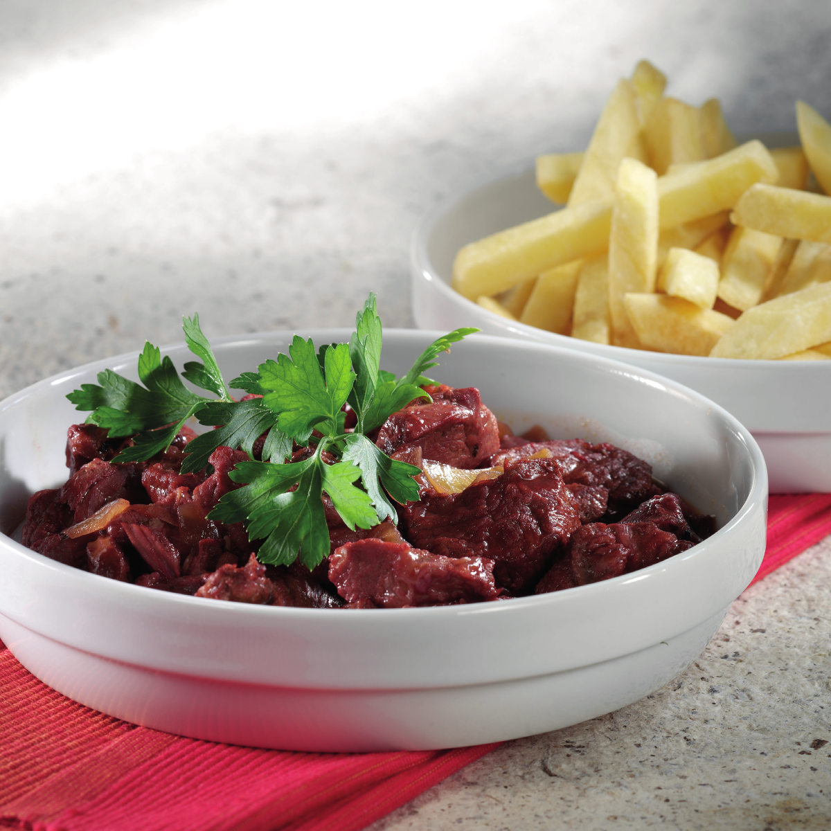 Flemish stew with an oriental touch and Lindemans Kriek